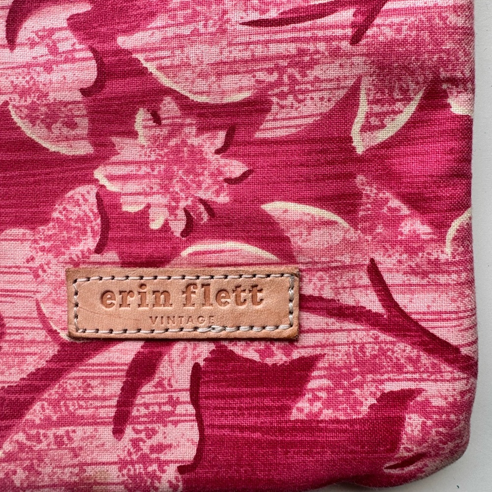 Erin Flett Handmade Pink Floral Vintage Fabric Clutch